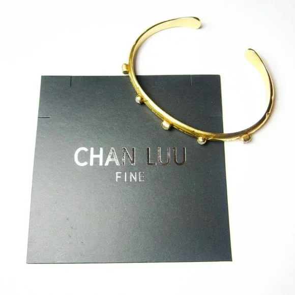 New Chan luu Bangle Cuff 925 Sterling Silver Open Vermeil Bangle Cuff